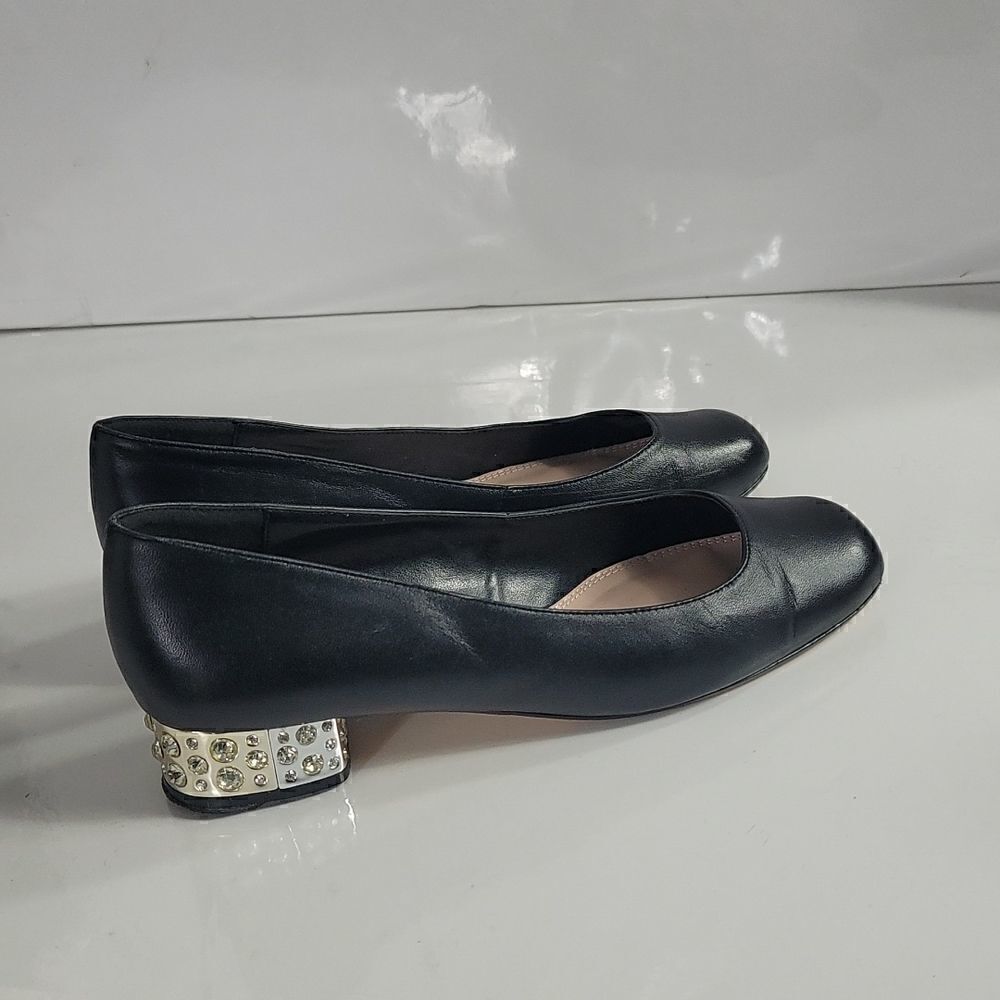 Dune London Black Gem Heeled Closed Toe Shoe